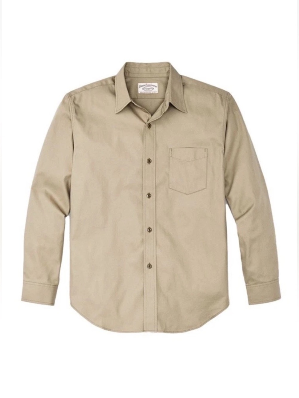 Lands’ End Sail Rigger Oxford Shirt Mens L Canyon Camel Traditional Button Down